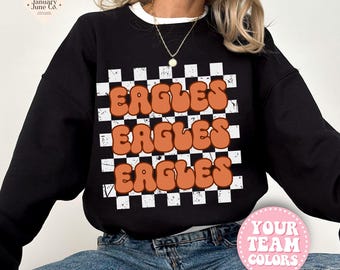 School Spirit Sweatshirt Custom School Shirt Mascot Sweatshirt Custom School Spirit Crewneck Sweatshirt Custom Team Shirt Mascot Shirt