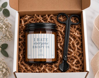 Funny Best Friend Gift Set, Bestie Birthday Gift, Sarcastic Candle for Sister, Work Bestie Christmas Present, Coworker Gift Box