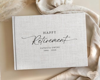 Custom Retirement Party Guest Book Personalized Retirement Gift for Woman Gift for Men Retirement Party Decor Wishes Letters from Coworkers
