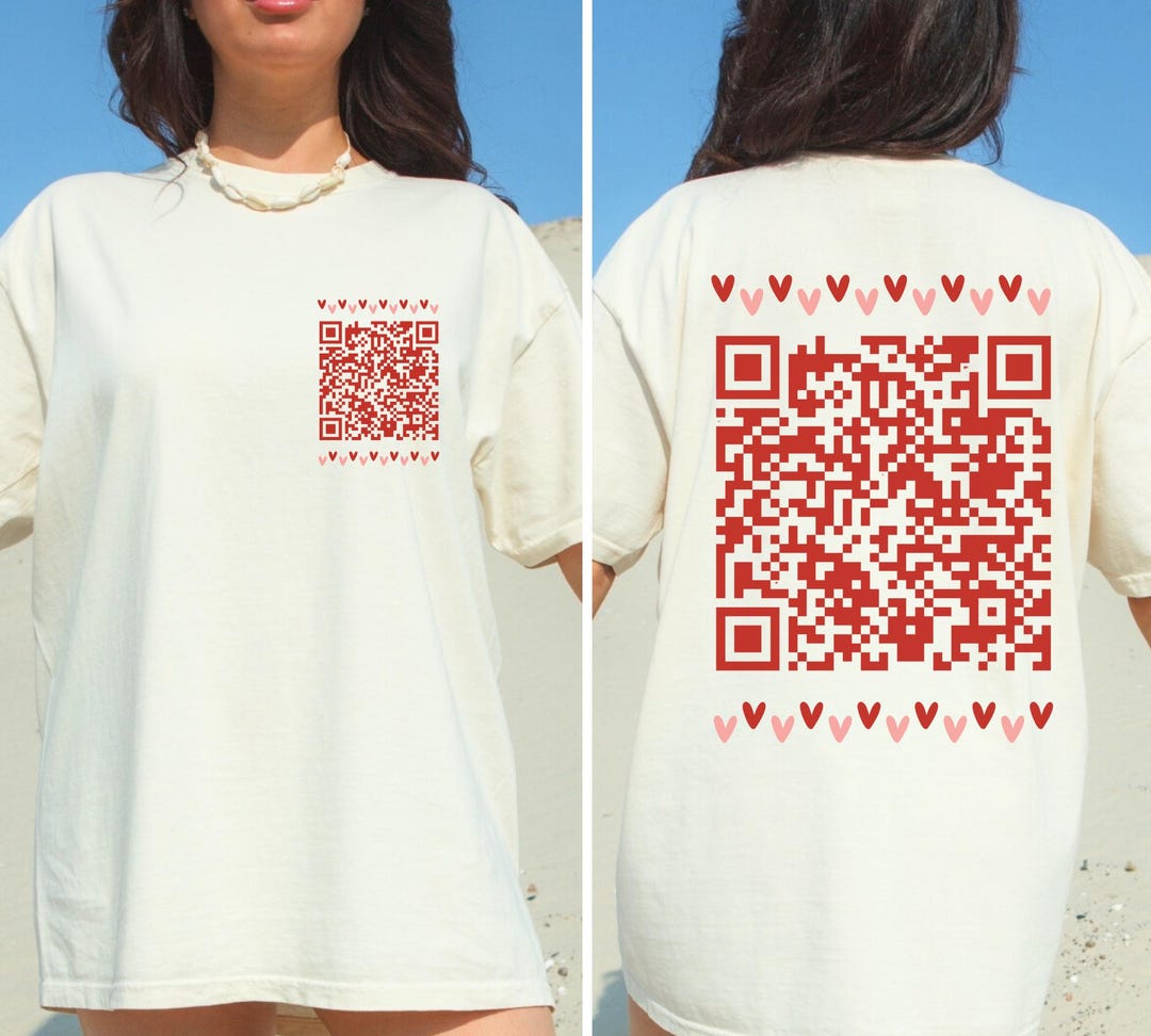 QR Code First Grade Teacher Valentines Day Shirt, Comfort Color Teacher ...