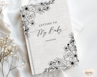 Letters to My Baby Journal, Personalized Baby Shower Memory Notebook, Custom Keepsake Book, Gift For New Mom, Custom First Birthday Gift