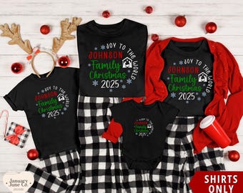 Personalized Religious Christmas Shirts Family Matching Christian Christmas Shirts Nativity Scene Faith Holiday Tshirt for Family with Name