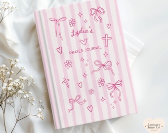 Personalized Prayer Journal for Women, Religious Gifts, Scripture Notebook, Christian Gift for Teen Girl Bible Journal, Church Sermon Notes