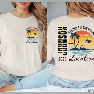 Family Vacation Shirts for Family Trip Matching Group T-shirts for Family Vacation 2025 Tee Custom 2025 Family Vacation Beach Vacay Tshirts