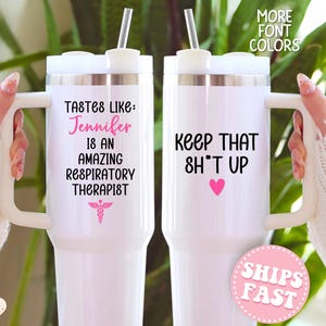 Respiratory Therapist Tumbler 40oz Personalized RT Gift Custom Respiratory Therapy Mug RT Appreciation Gift for Respiratory Therapist Cup