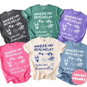 Comfort Colors Girls Trip Shirts for Girls Weekend 2025 Custom Girls Beach Trip Shirt Girls Weekend Tee Shirt for Girls Summer Trip Top