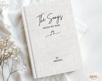 Personalized Lyric Journal, Custom Songwriter Notebook, Musician Guitar Player Gift for Songwriter Music Notebook, Songwriting Song Book