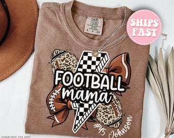 Chemise football maman couleur confort T-shirt football maman maman personnalisé Chemise football maman maman avec nom Chemise le jour du match pour football maman T-shirt
