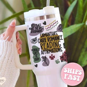 Custom Dark Romance Tumbler, Dark Romance Reader Gift, Dark Romance Lover Gift for Reader Dark Romance Mug Affirmation 40oz Book Tumbler Cup