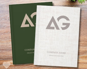 Custom Company Logo Notebook, Personalized Business Journal, Bulk Corporate Office Gift for Employees New Client Branded Notebook with Logo