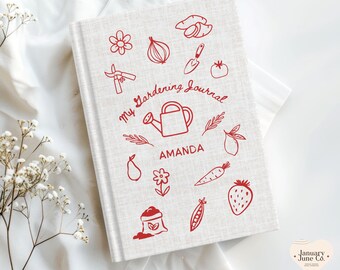 Personalized Gardening Journal, Gift for Gardener, Plant Lover Gift, Plant Mom Gift for Homesteader, Custom Garden Notebook