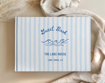 Vacation Rental Guest Book, Airbnb Guest Book for Rental House, Custom Welcome Book Guest Sign In Guestbook