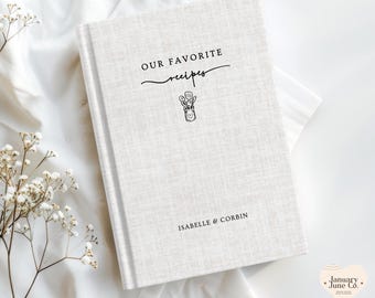 Personalized Recipe Book for Couples, Custom Name Family Cookbook Recipe Book, Cook Book Newlywed Gift, Cooking Journal, Wedding Gift Idea