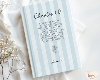 Personalized 60th Birthday Journal Custom Notebook Turning Sixty Milestone Gift for Women Chapter 60 Gift for Her Mom Sixtieth Birthday Gift