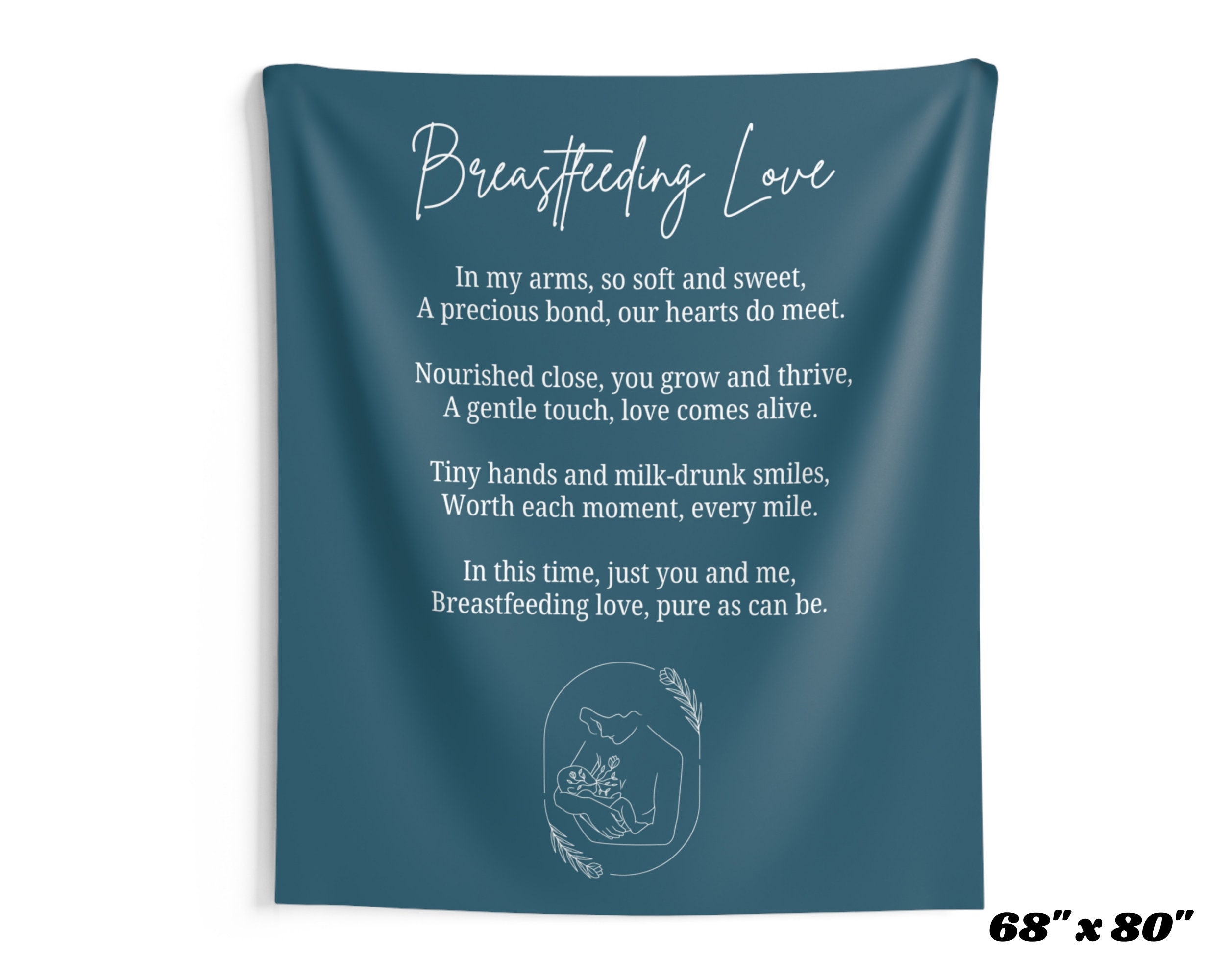 Nursery Wall Decor, Breastfeeding Poem Banner, Lactation Consultant ...
