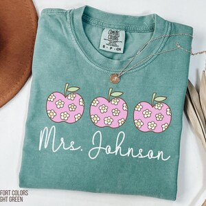 Teacher Shirt, Teacher Comfort Colors Tshirt, Teacher Name Shirt Custom Teacher Tshirt, Teacher Back to School Shirt Comfort Colors Tee