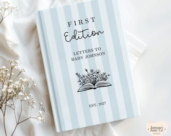 Custom First Edition Book Baby Shower Guest Book Personalized A New Chapter Begins Baby Shower Book Sign Baby Memory Book Keepsake