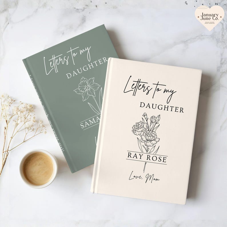 Letter to My Daughter Notebook Custom Birth Flower Journal Personalized ...