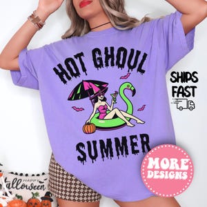 Summerween Shirt, Comfort Colors Hot Ghoul Summer Shirt Halloween in Summer Shirt Spooky Summer Shirt Summer Halloween Tshirt Summerween Top