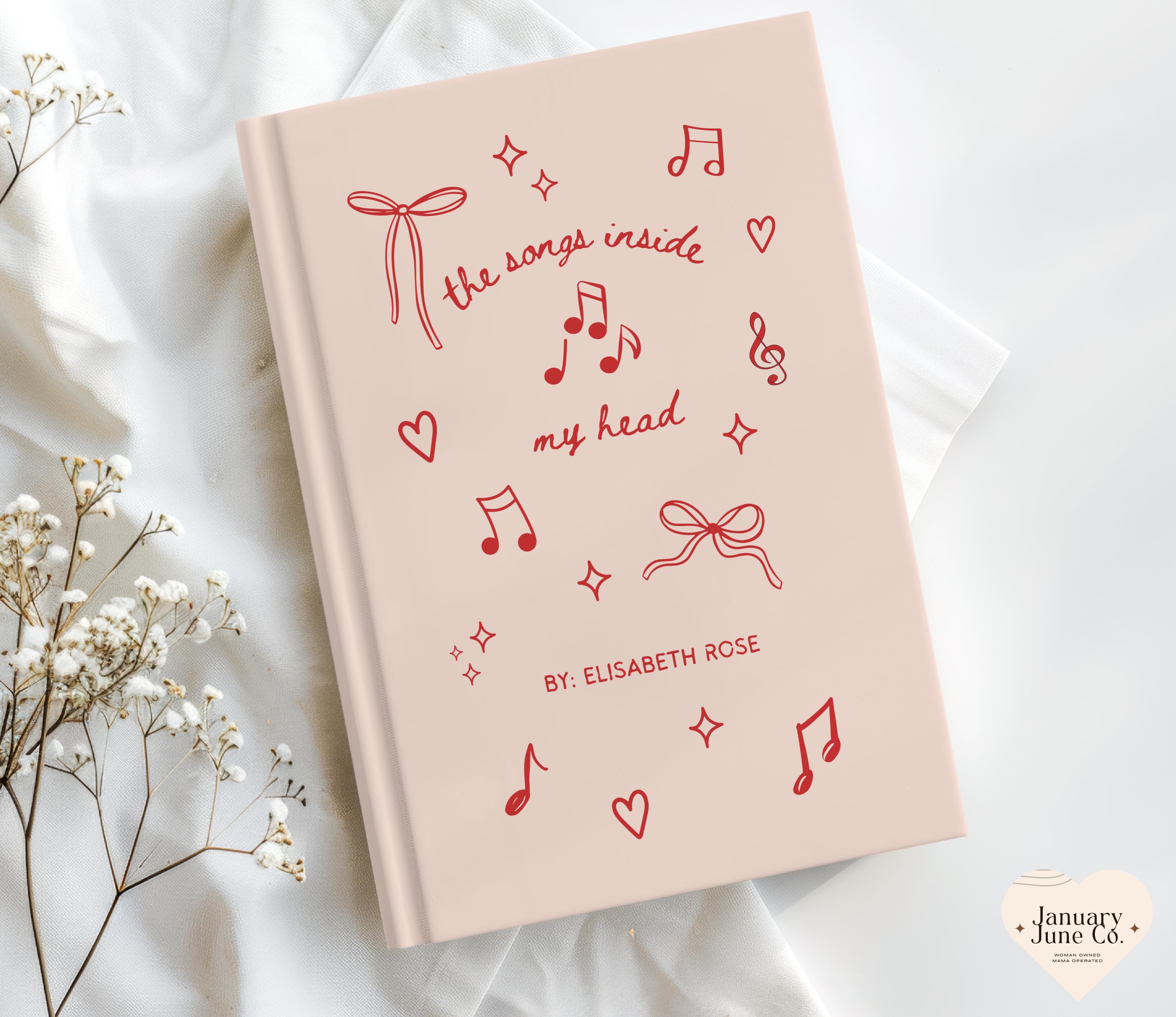 Personalized Lyric Journal, Custom Songwriter Notebook, Musician Guitar ...