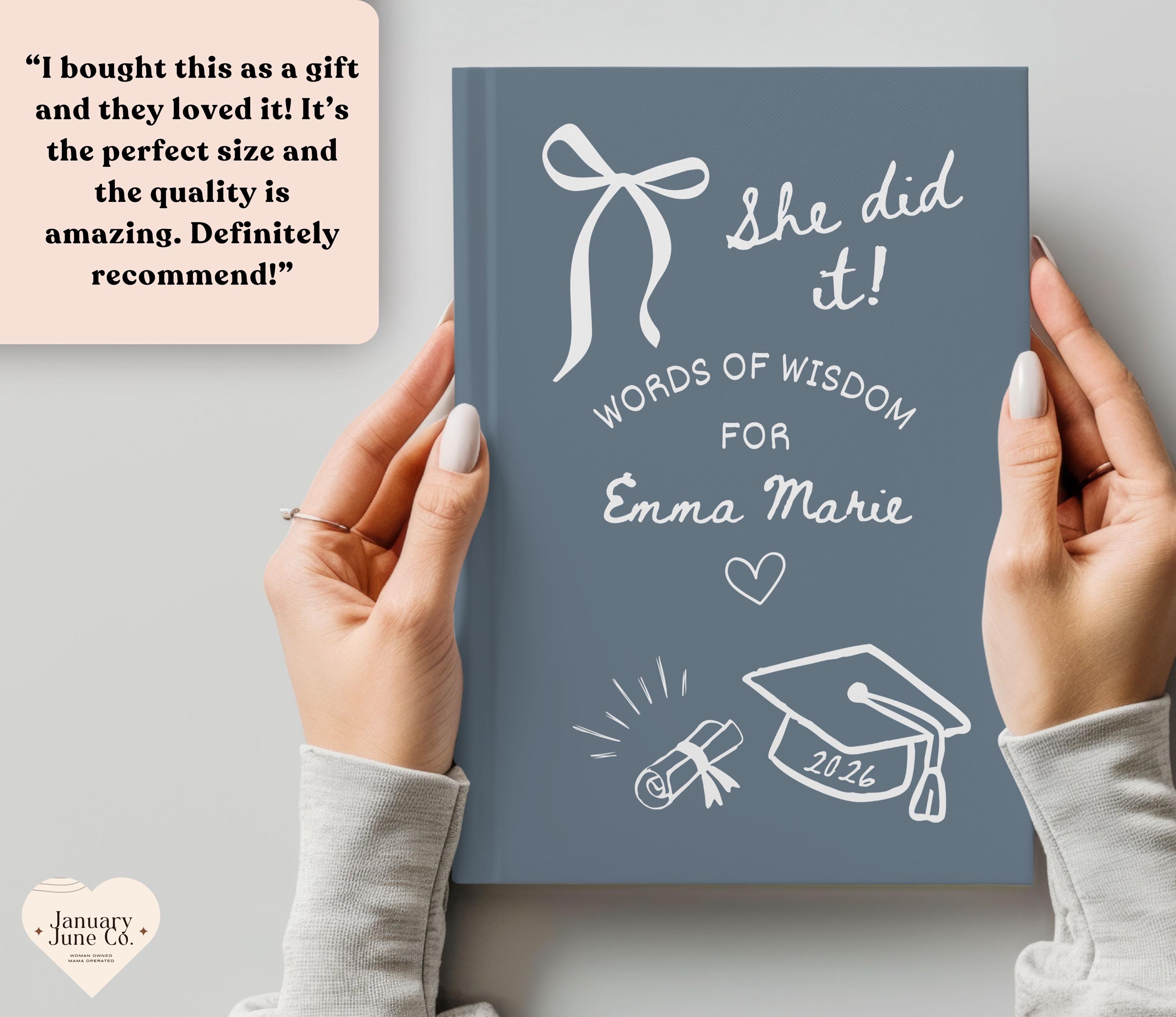 Custom Graduation Advice Journal, Personalized Graduation Party Guest ...