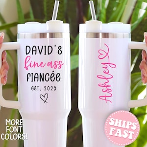 Personalized Future Mrs Tumbler 40oz Mug Custom Engagement Gift for Bride Gift for Friend Engagement Gift Engaged Gift for Her Funny Fiance