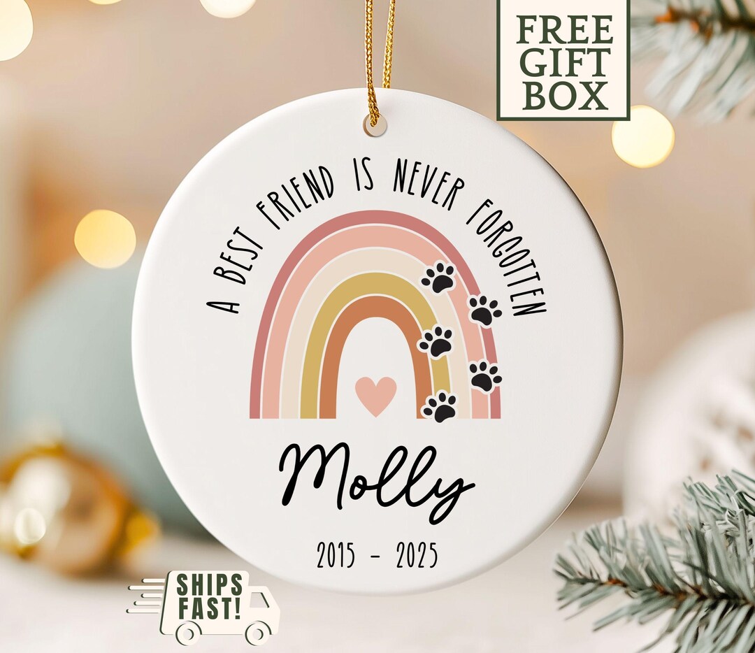 Personalized Pet Memorial Ornament Custom Dog or Cat Ornament for Pet ...