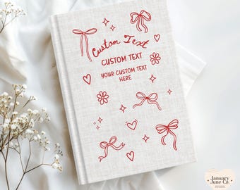 Personalized Notebook with Custom Text, Custom Journal Book, Custom Quote Notebook, Custom Title Hardcover Journal