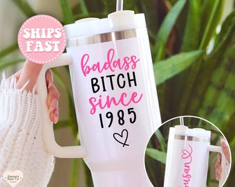 40th Birthday Gift for Women Personalized 40th Birthday Tumbler Cup Funny 40th Birthday Gift for Sister Custom Friend Birthday Mug Fortieth