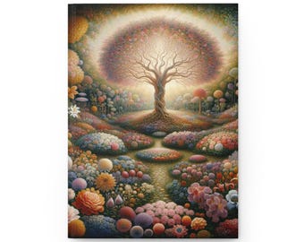 Tree of Life Garden Hardcover Journal, Nature-Inspired Notebook, Eco-Friendly Sketchbook