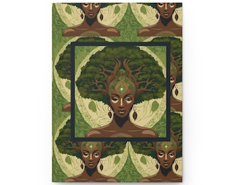 Black Mother Earth Hardcover Journal Matte Notebook for Writing Diary
