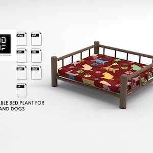 Wooden Bed Frame Plan for Cats and Dogs.