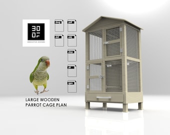 Large Wooden Parrot Cage Plan