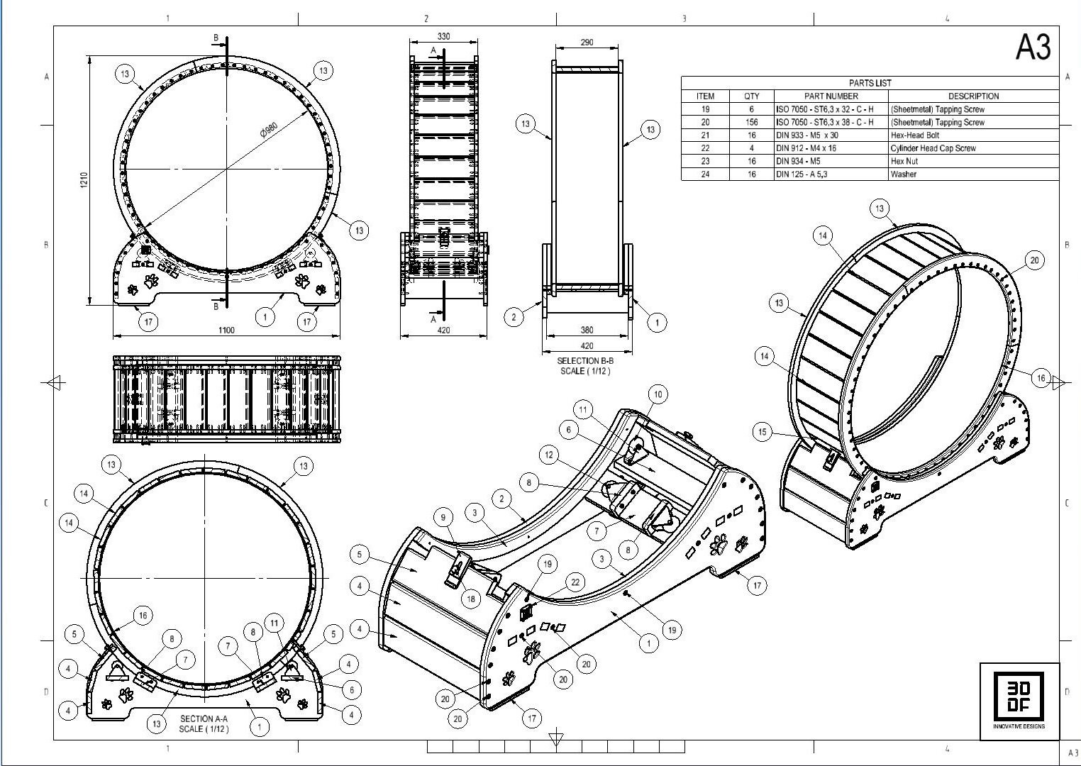 Running Wheel Plans for Cats and Dogs. Etsy
