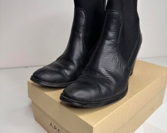 Vintage Italian leather ankle boots 38