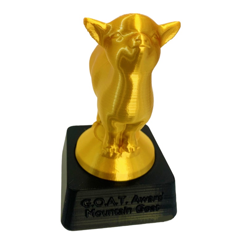 Personalized Golden GOAT, Trophy Award, Customised Trophy, Personalized Trophy, Winner Cup, GOAT Trophy, Engraved Trophy image 3