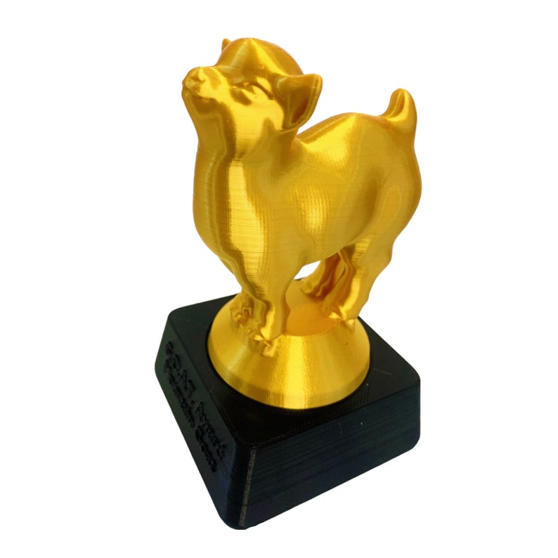 Personalized Golden GOAT, Trophy Award, Customised Trophy, Personalized Trophy, Winner Cup, GOAT Trophy, Engraved Trophy image 1