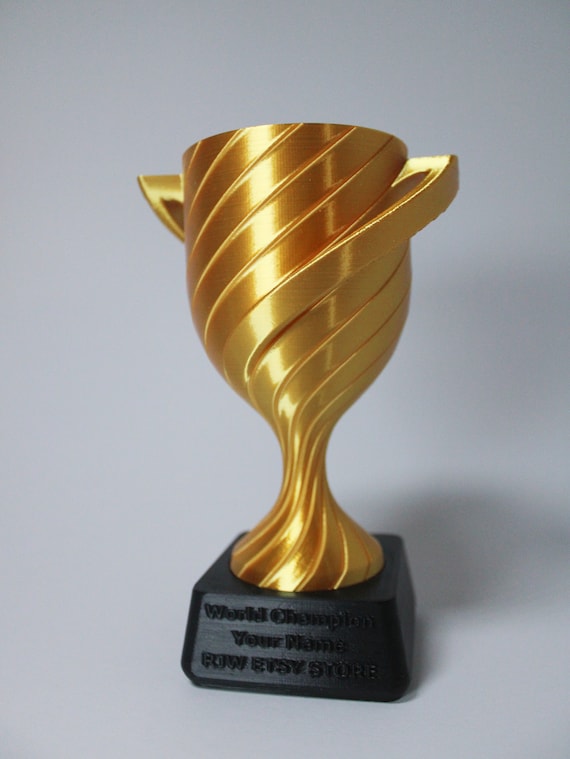 Trophée entièrement personnalisable, Trophée personnalisé, Trophée  personnalisé, Fait main, Imprimé en 3D, Prix, Grand Trophée, Coupe d'Or -   France