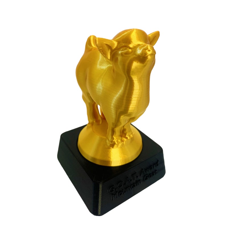 Personalized Golden GOAT, Trophy Award, Customised Trophy, Personalized Trophy, Winner Cup, GOAT Trophy, Engraved Trophy image 4