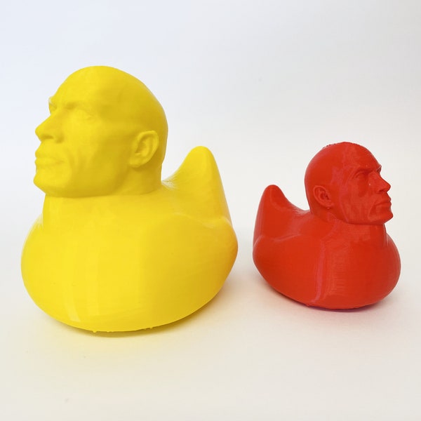 Dwayne The Rock Johnson, Duck, 3D Printed, WWE, WWE Gift, Wrestling Fan Gift, Funny Duck, The Rock 3D Print