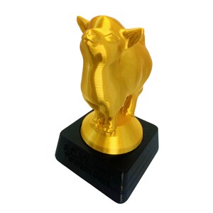 Personalized Golden GOAT, Trophy Award, Customised Trophy, Personalized Trophy, Winner Cup, GOAT Trophy, Engraved Trophy image 2