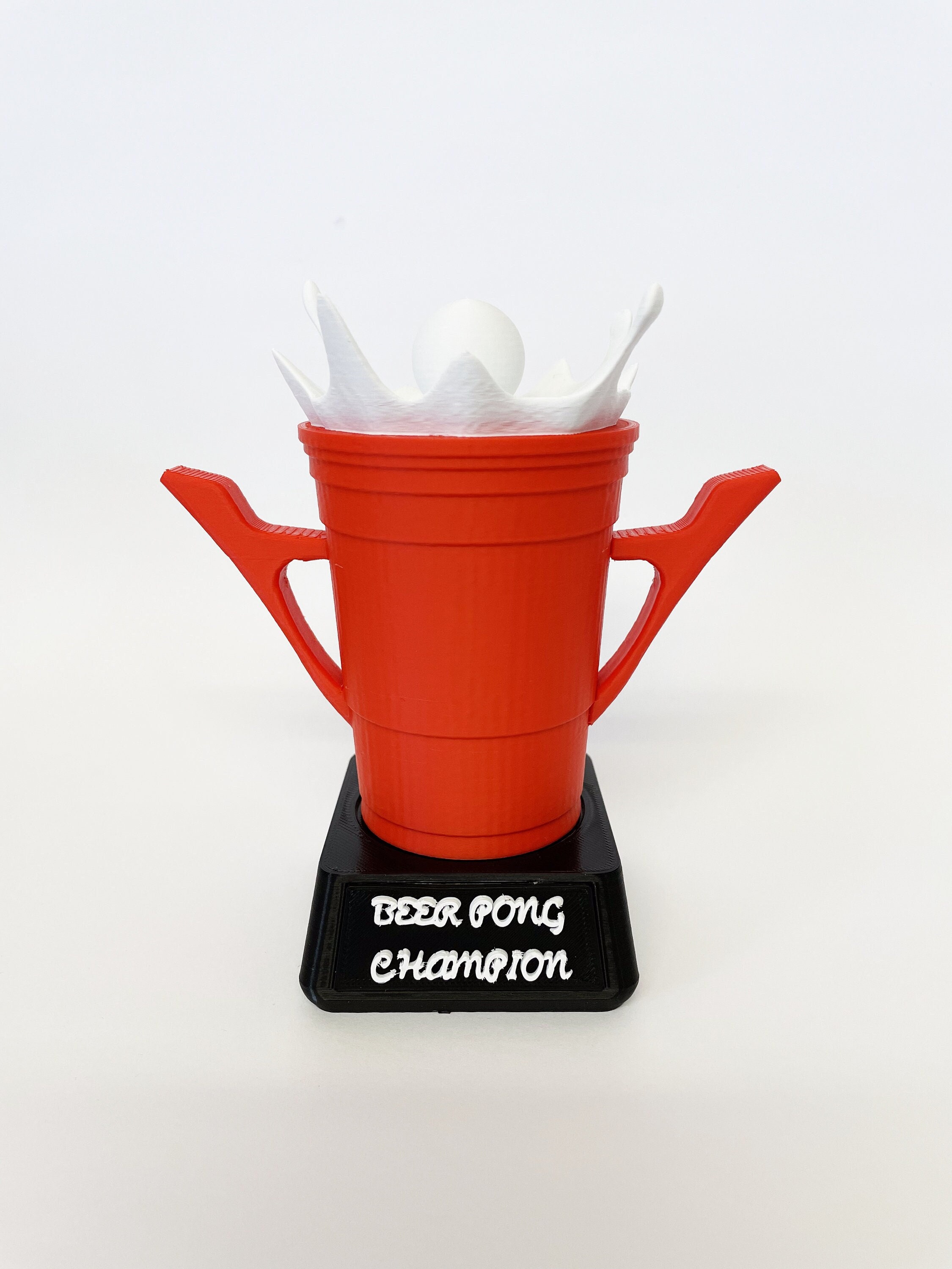 Beer Pong Trophy, Personalized Trophy, Custom Trophy, Handmade, 3D Printed, Beer Pong Award, Large Trophy, Award Cup