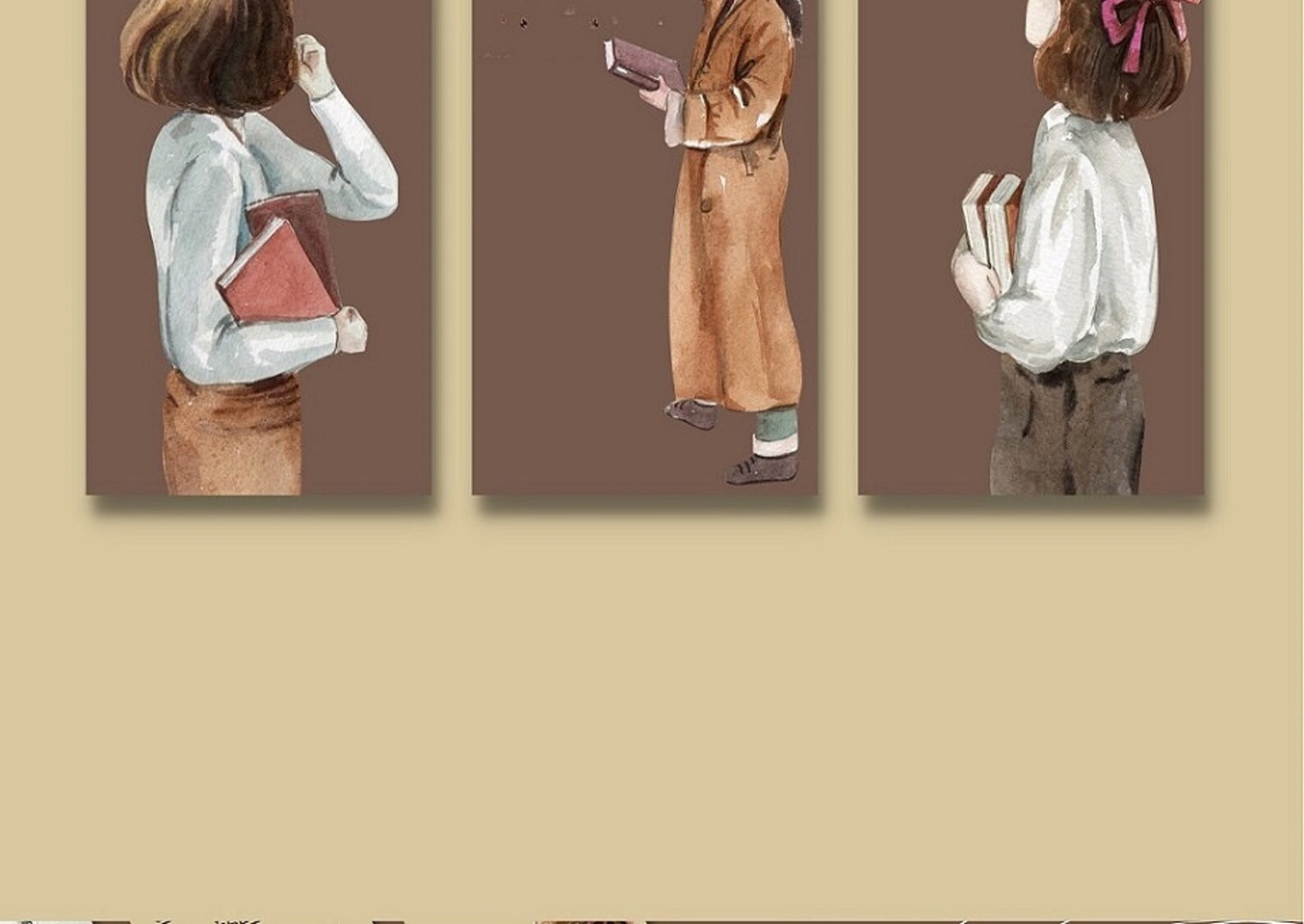 dark academia inspired bookmarks printable bookmarks digital etsy