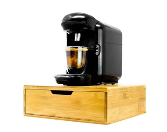 Bamboo Pod Holder Capsule Drawer-Coffee Machine Stand