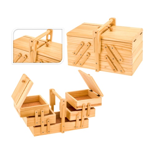 Vintage Style Wooden Sewing Box Shabby Chic Design Storage Etsy UK