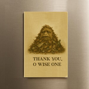 Wise Trash Magnet, Nostalgic Art Magnet, Funny Fridge Decor, Unique Kitchen Magnet, Nostalgic Gift, Retro Inspired Gift, funny gift,