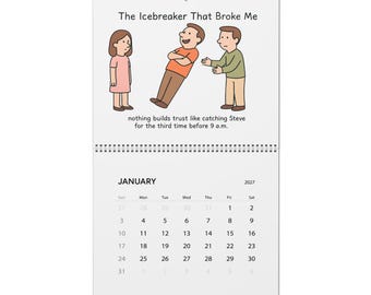 2027 Wall Calendar, Funny Calendars, Sarcastic Work Humor Gifts, Gag gift, White Elephant, Yankee Swap, Secret Santa, Workplace Sarcasm