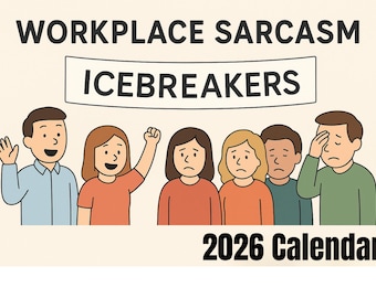 Wall Calendar, Funny Office Calendars, Sarcastic Work Humor Gifts, Gag gift, White Elephant, Yankee Swap, Secret Santa, Workplace Sarcasm