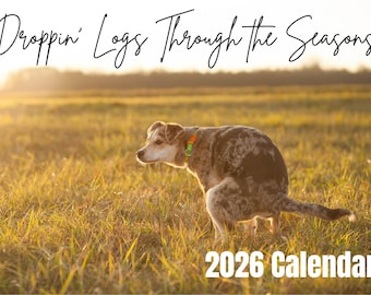 Wall Calendar, Pooping Dog Calendar, White Elephant Gag Gift, Yankee Swap, Dog Lovers Gift, Coworker Gift, Funny Calendar, Secret Santa