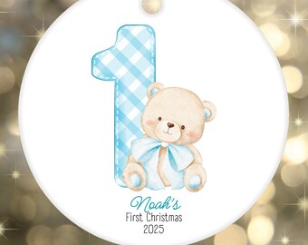 Personalized Baby's First Christmas Ornament, Baby Girl or Boy, Baby Girl Boy Name, Baby Shower Gift, Baby Keepsake, 1st Christmas Decor